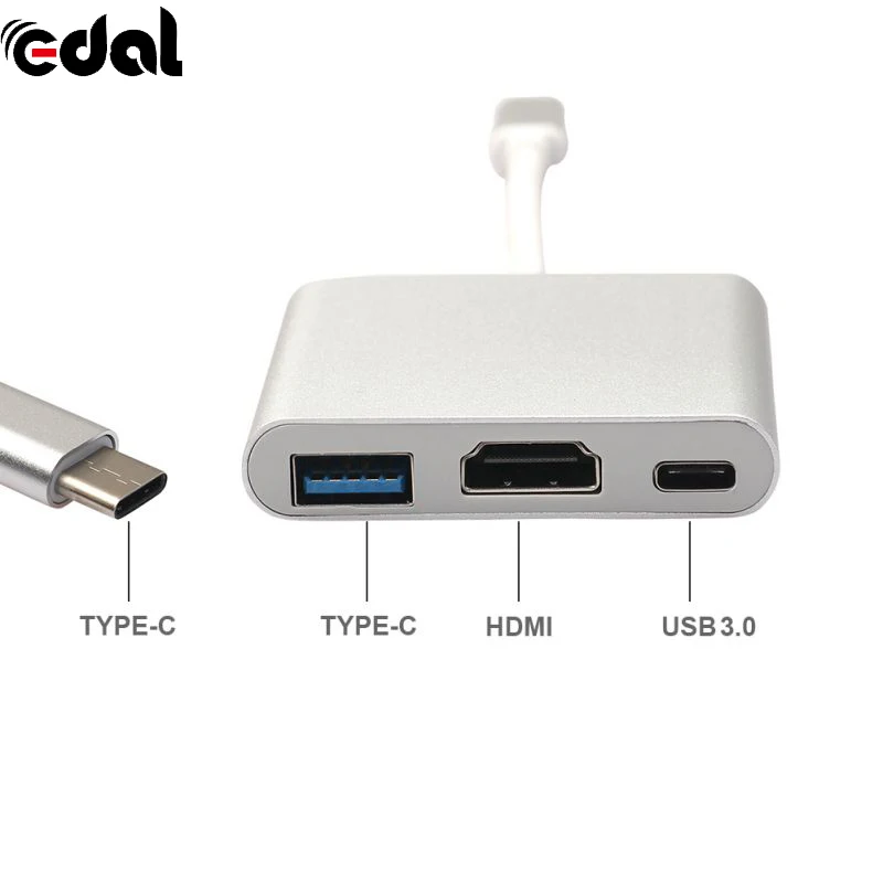 Новый USB 3 1 Тип C к 4k HDMI 3in1 мульти кабель адаптер конвертер для мобильного телефона
