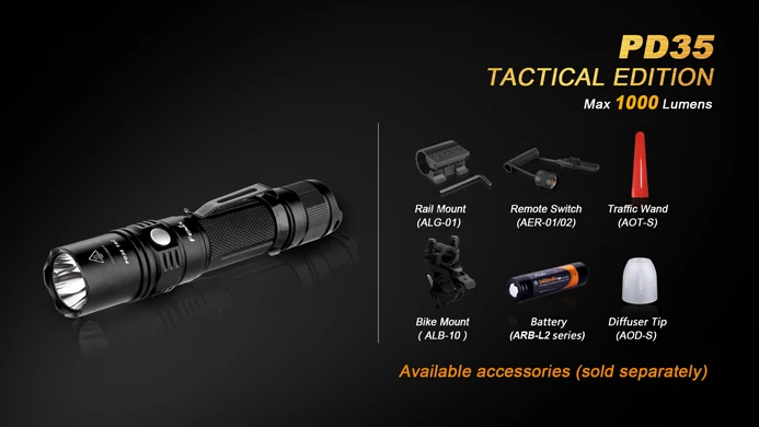 Бесплатная доставка Fenix PD35 TAC 1000 люмен PD35TAC Cree XP L светодиодный фонарь Тактический +