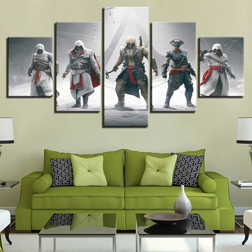 Цветные картины Creed игра несколько Connor War Art Framework домашний декор 7 5 шт. принт