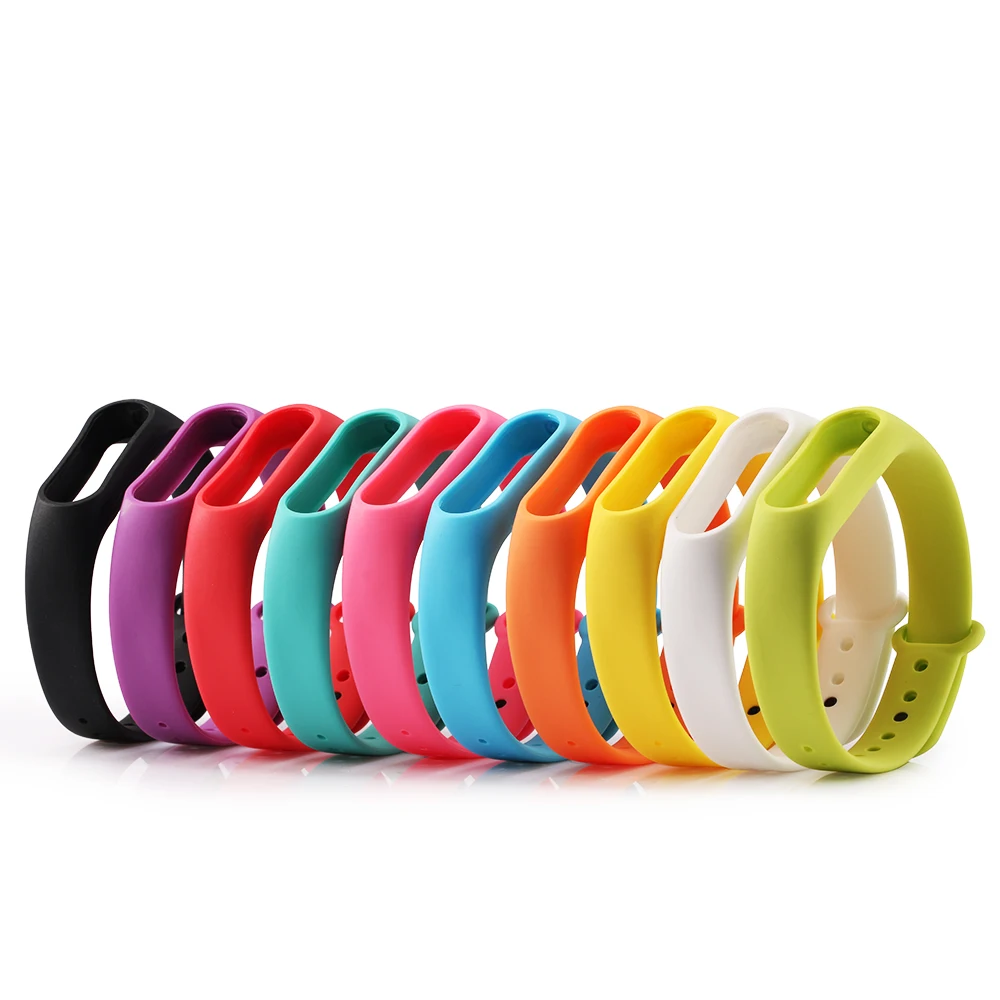 1 шт. сменный ремешок для mi Band 2 на запястье силиконовый цветной умный Браслет Xiaomi