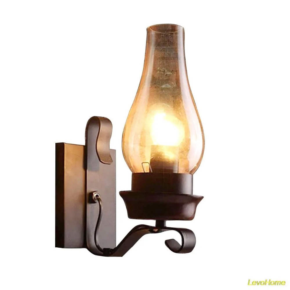 Loft Retro Industrial Bronze Wall Sconce Vintage Wall Lamp Creative Glass 85-280V E27 Garden Village Bar Lighting Decor