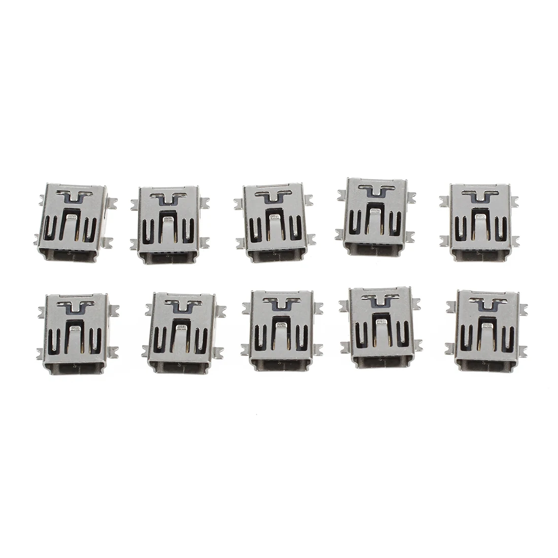 KSOL 10 шт. Mini USB 5 Pin гнездовой разъем SMT &quotсделай сам&quot Серебряный тон | Обустройство
