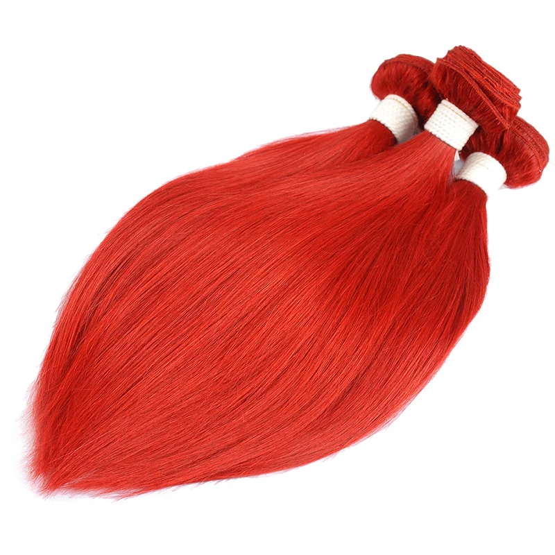 Pinshair, красные прямые волосы, пряди с закрытием, 99J, бордовый цвет, бразильские человеческие волосы, 3 пряди, с закрытием, не Реми волосы, 10-26 дюймов