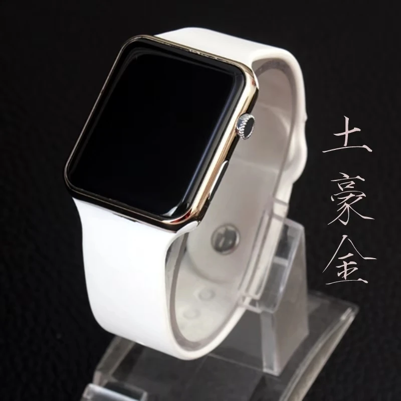 Горячая продажа Новые гальванические модные часы Apple квадратные светодиодные