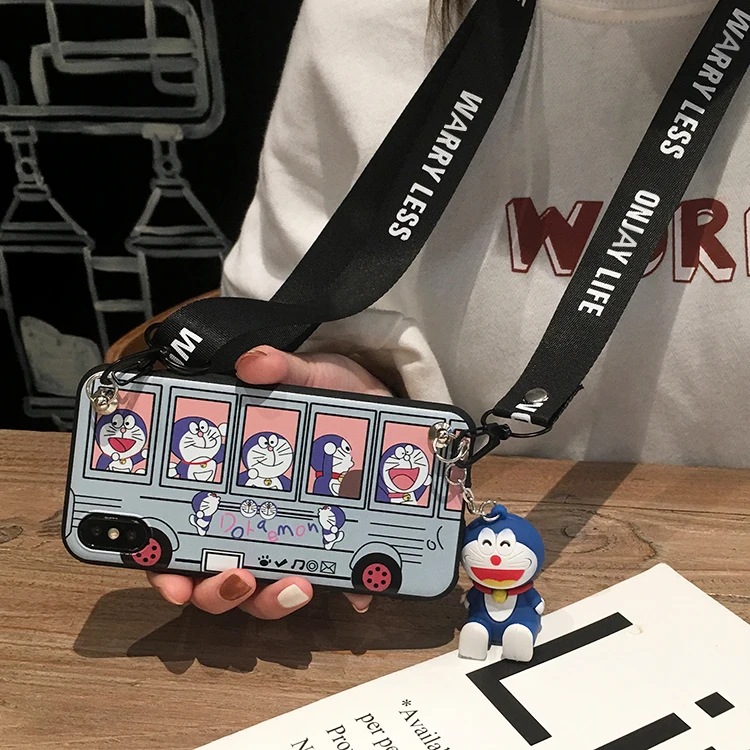 Мультяшный чехол для Huawei mate7/mate8 Doraemon телефона mate 9 мягкий 10 pro + 3D держатель ремешок