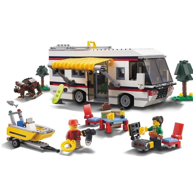 3117 792 шт. отпуск бегства Camper летние домашние архитектор 3 в 1 Building Block Совместимость