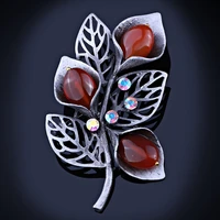 farlena vintage natural stone beads brooch pins jewelry for women bouquet brooches scarf dress accessories