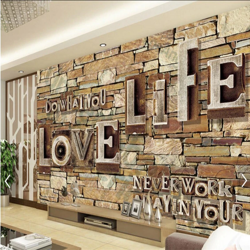 Пользовательские фото фон обои Гостиная ТВ ретро ностальгия рельефная стена с