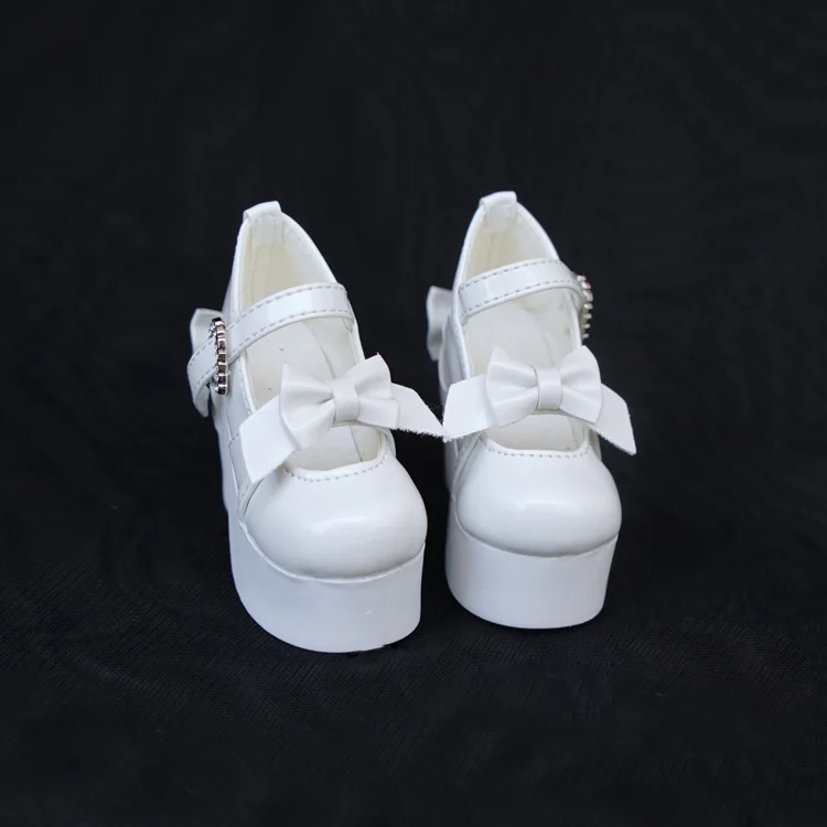 D01-P051 детская игрушка ручной работы 1/3 1/4 аксессуары для кукол BJD/SD кукла в форме сердца Пряжка двойной бант Принцесса обувь 1 пара