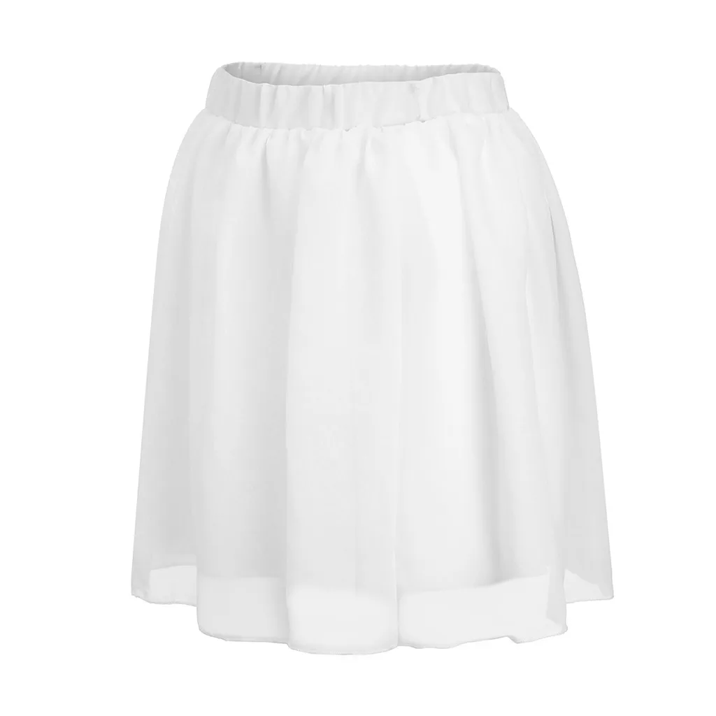 Женская юбка юбки faldas jupe femme shein saia Женская мини-юбка для девочек шифоновое короткое платье Плиссированное Ретро эластичная талия#50