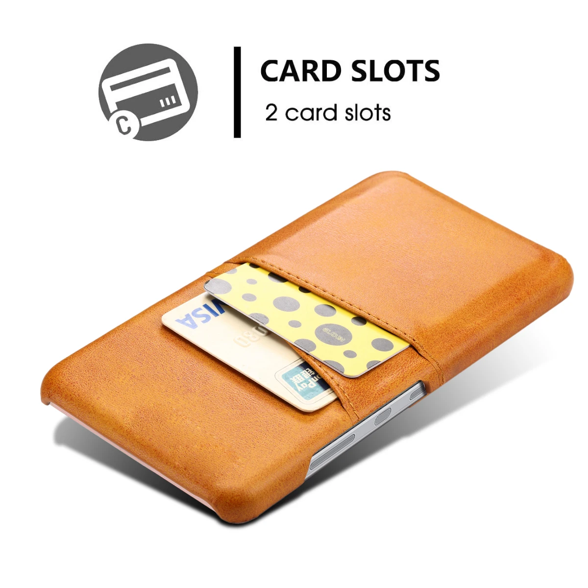 For BlackBerry Key2 Case Calf Grain Retro PU Leather with Card Slots Anti-Scratch Protective Cover for LE |