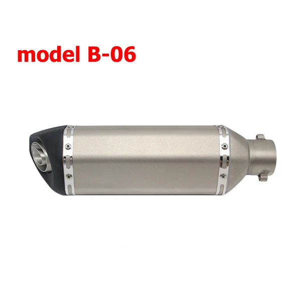 ZSDTRP Akrapovic глушитель мотоцикла Escapamento Moto Universel для nmax CRF 230 Z750 CB400 ER6N GY6 с глушителем - Цвет: model B-06