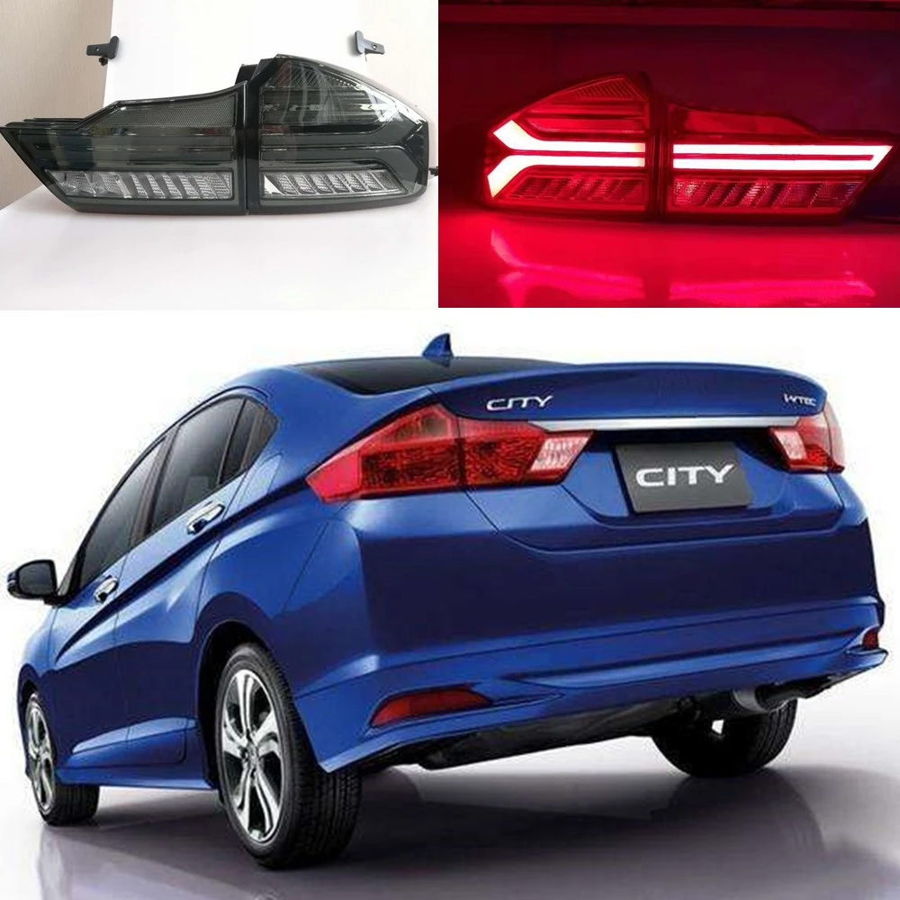 Автомобильные мигающие задние фонари для стайлинга автомобиля Honda City 2014-2018