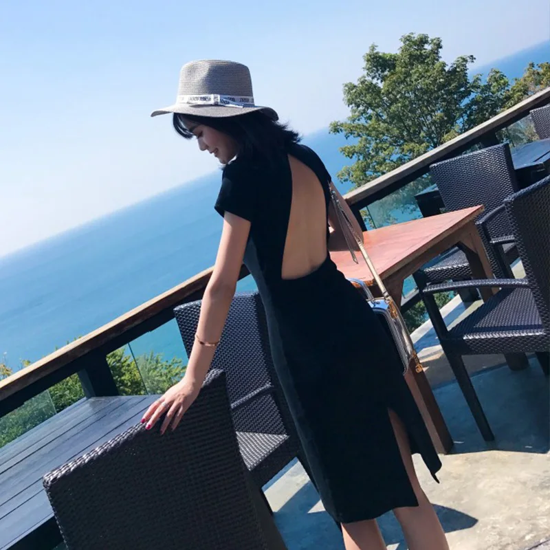 Женское тонкое трикотажное платье 2019 весеннее летнее модное женское