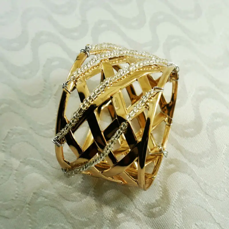 

gold napkin ring, napkin holder for wedding