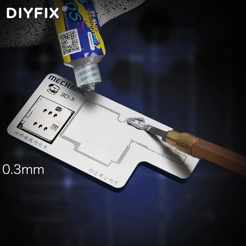 Трафарет 3D BGA для iPhone X/XS/XR/XS MAX набор паяльных сетей снятия пазов клея оловянной