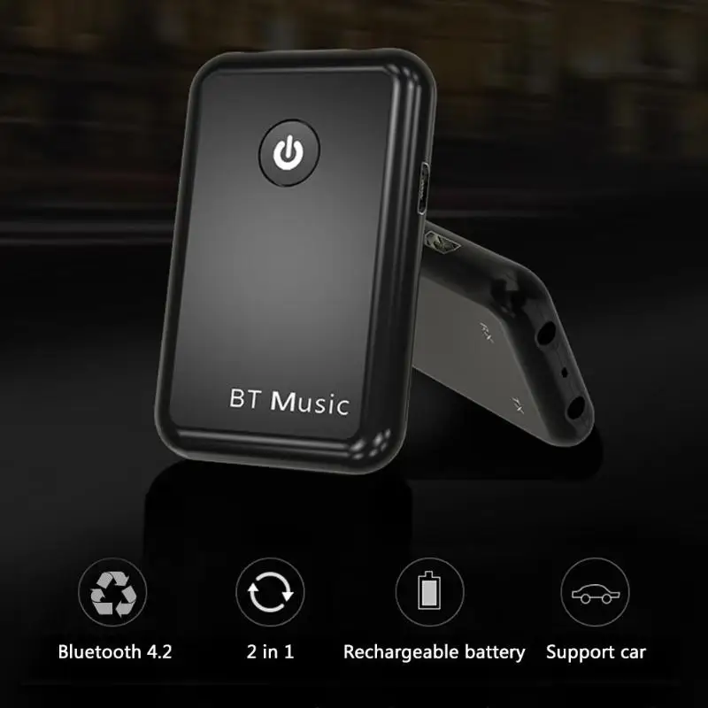 YPF-03 2 в 1 передатчик приемник беспроводной Bluetooth 4,2 3,5 мм AUX адаптер для ТВ CD плеер MP3 к Bluetooth динамик гарнитура