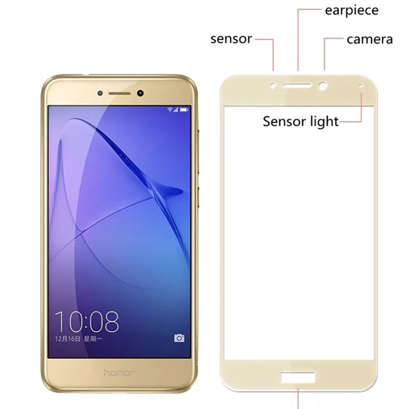 2 шт. полное покрытие закаленное стекло для HUAWEI honor 8 lite p8lite 2017 p8 Защитная крышка