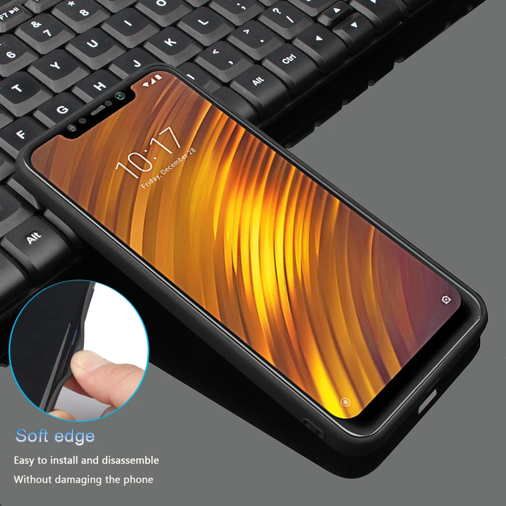 Global Version For Xiaomi pocophone F1 Luxury Fashion Fabric Case for TPU Soft Edge &amp PC Bcak Cover Protection |