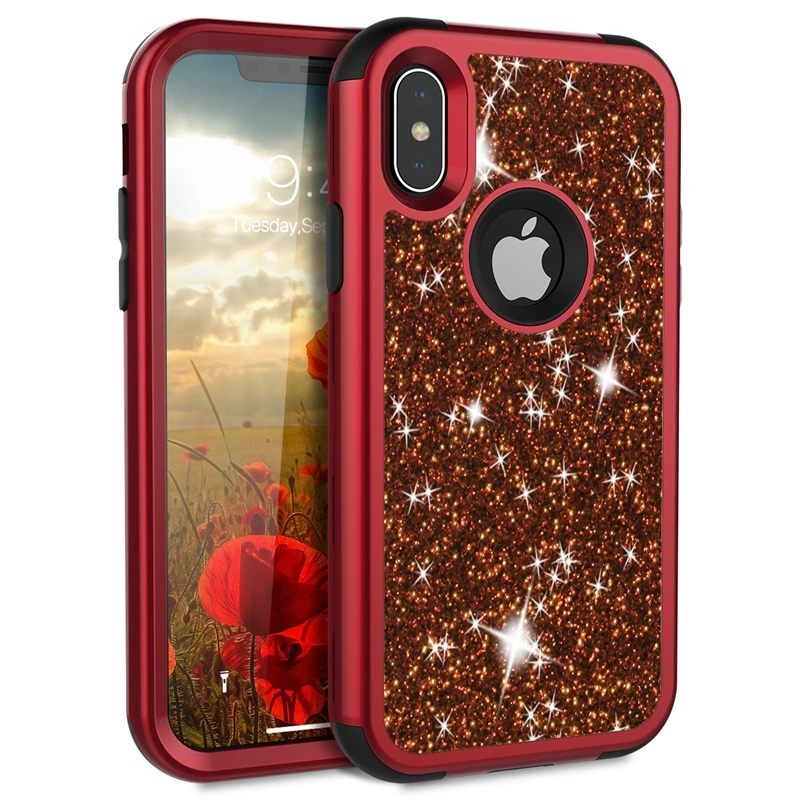 Роскошный Жесткий Чехол для iPhone XR X Xs Max 11 Pro max чехол с блестящими кристаллами PC чехол для iPhone 7 8 6 6s Plus чехол милый Капа