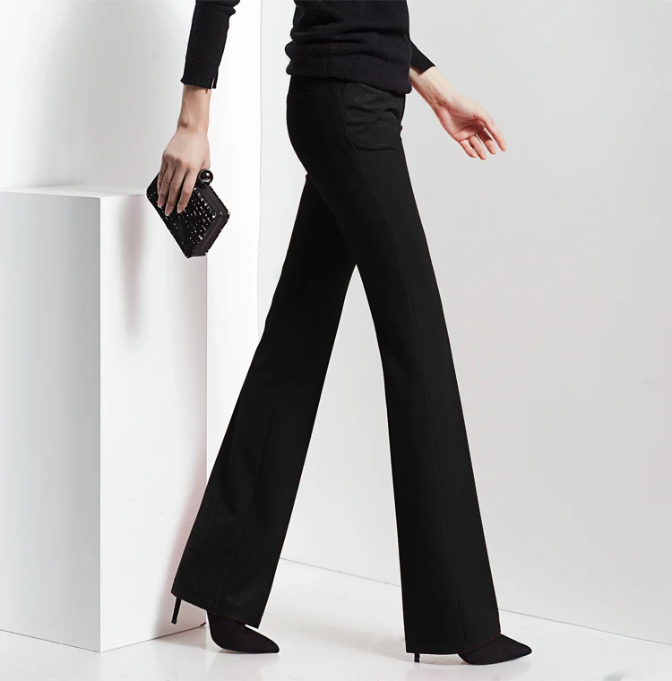 2019 spring and autumn new red high waist female women girls plus size brand Straight pants trousers clothing clothes | Женская одежда