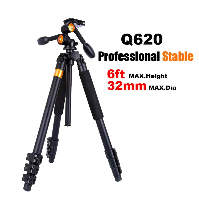 Профессиональный штатив для видеокамеры QZSD Q620 DSLR + стабильная Тяжелая панорамная