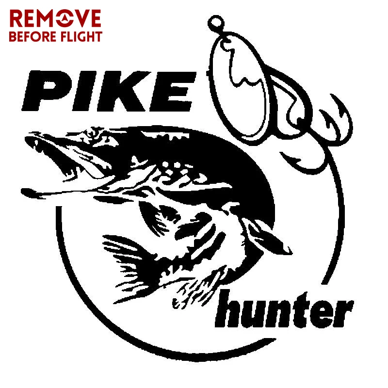 Виниловая наклейка на автомобиль Pike Hunter рыба животное 13 3 х14 см модное украшение