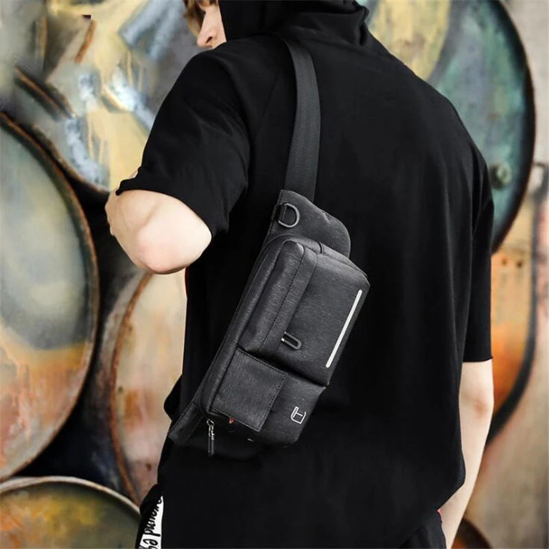 Мужские Черные Водонепроницаемые поясные сумки для мужчин модный крутой