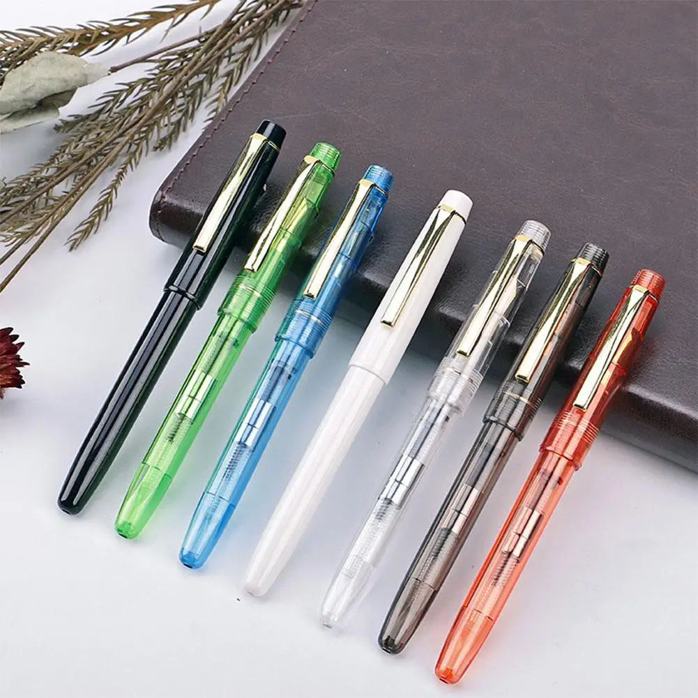 

Transparent color Adeeing 0.5mm Fashion Exquisite Fountain Pen Delicate Stationery Pen School Office Supplies r20