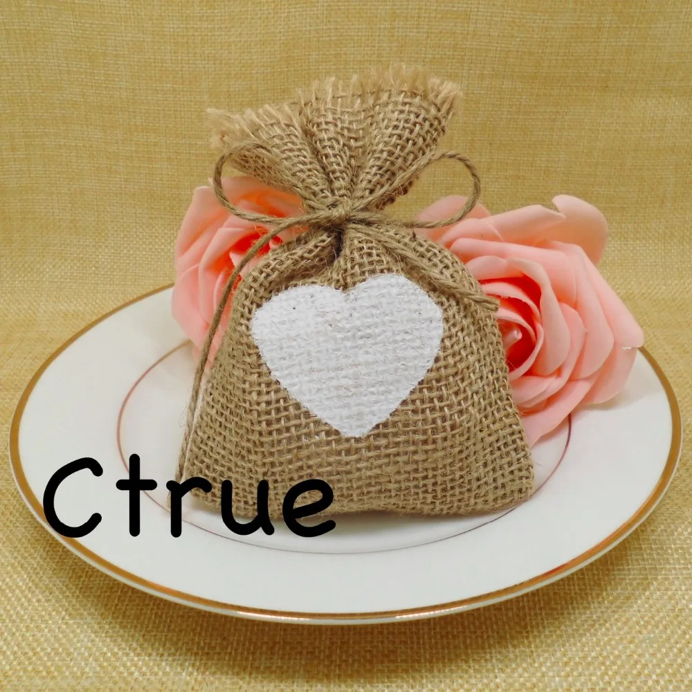 1 шт. деревенский винтажный натуральная Мешковина гессианские Подарочные мешки