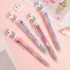 1 шт. многоцветный 10 в 1 пресс Фламинго пишущая шариковая ручка рекламная ручка для подписи для студента офисный подарок канцелярские принадлежности