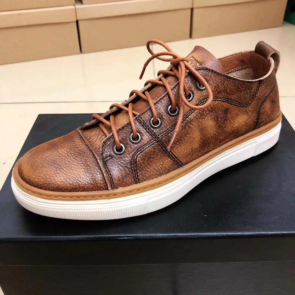 Genuine leather handmade antique support customization | Обувь