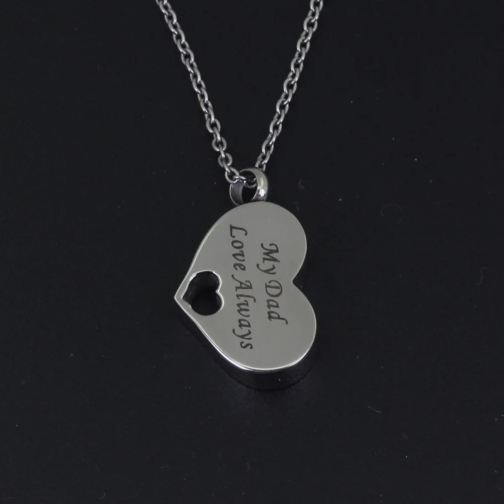 361л из нержавеющей стали памятный урн ожерелье мой папа Love Always сердце подвеска