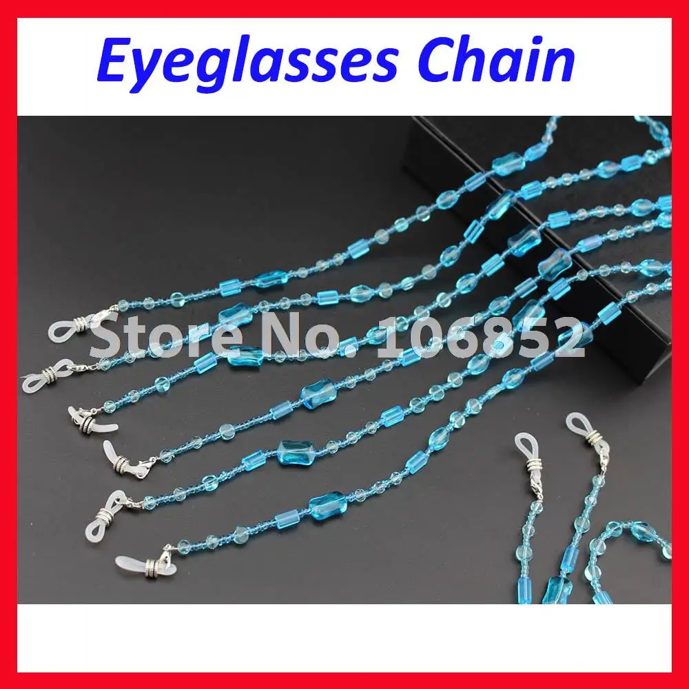 

5pcs/lot DH009 Fashion Acrylic Replaceable Tip Pearl Beaded Neck Sunglasses Reading Glasses Eyeglasses Chain Cord Rope Holder