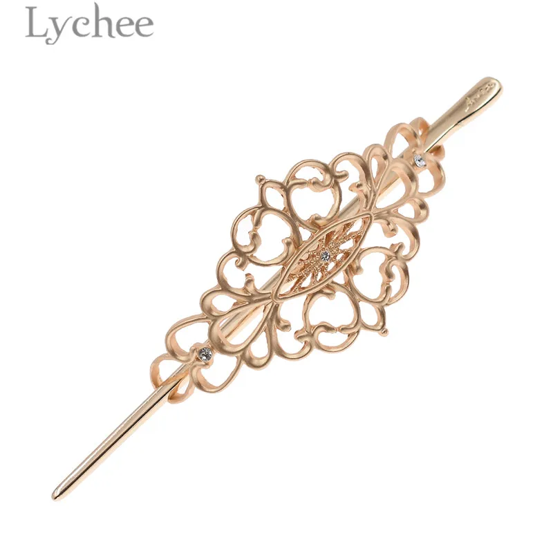 Lychee винтажный сплав японский стиль полые женские палочки для волос шпильки Ретро