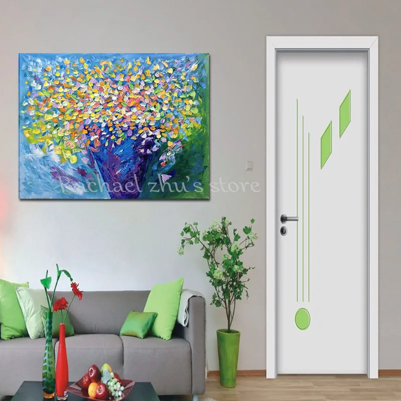 Новое поступление ручная роспись абстрактные цветы картины маслом на холсте