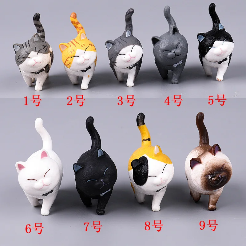 9 Стиль мини Gashapon украшения &quotкошки&quot миниатюрная Статуэтка сказочные сада