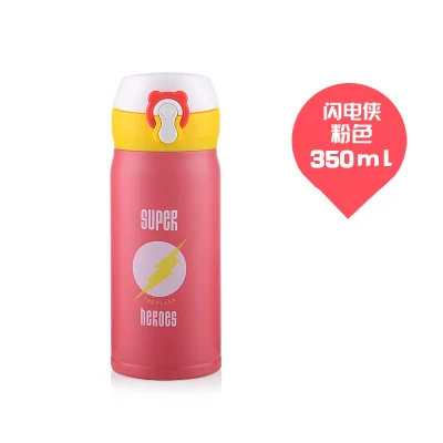 350ml OUSSIRRO 304 термосы из нержавеющей стали с супергероем, высокое качество, Бэтмен, суперчеловек-паук, бутылка для воды - Цвет: 350ml