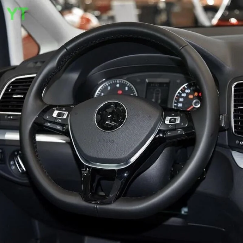 Крышка автомобильного рулевого колеса отделка украшения для volkswagen vw sharan 2018 ABS