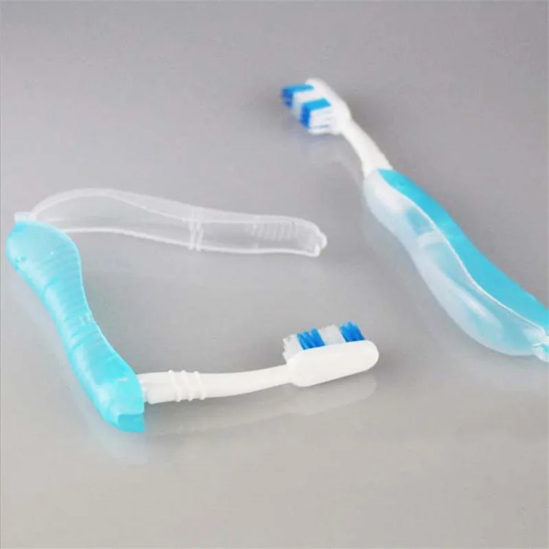 1 шт. качество Пластиковая Складная Дорожная походная зубная щетка на открытом