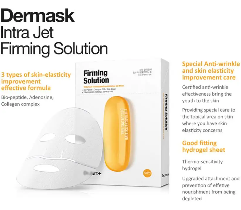 Dr.Jart+ Dermask Intra Jet Firming Solution 5pcs Original Korea Face Mask Sheet Hydrating Anti Wrinkle Firming Skin Facial Care