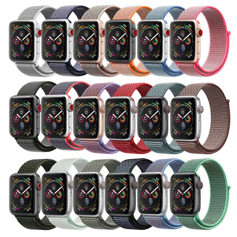 Спортивный ремешок из нейлона для Apple Watch 38 мм/42 мм сменный iWatch Smartwatch Correa Pulseira 4 3 2