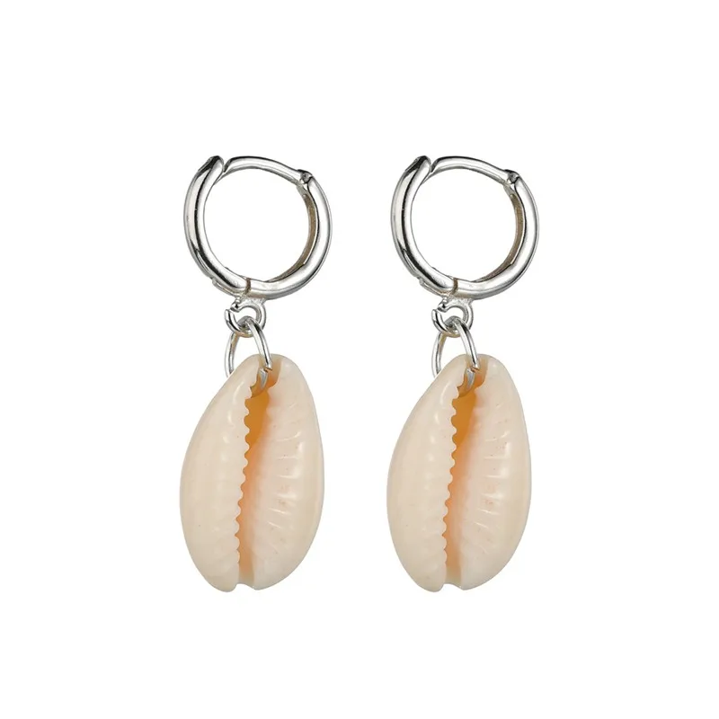 ZORCVENS New Fashion Creative Natural Shell Earrings for Women Boho Handmade Scallop Conch Drop Earrings Jewelry gifts