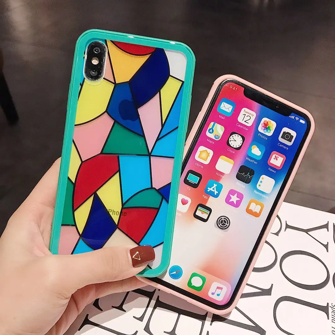 Разноцветный противоударный чехол HAISSKY для телефона iPhone XS Max X XR 7 8 6 6s разноцветный