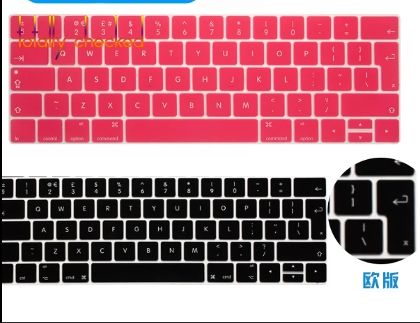 2017 ЕС раскладка английская клавиатура обложка кожа для нового Macbook Mac Pro 13 &quotA1708 Non
