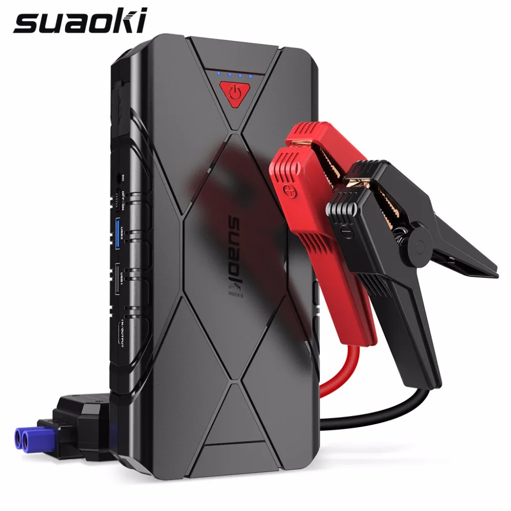 SUAOKI U18 1200A пиковый 16000 мАч портативный стартер до 7.0L газовый 5.0L дизельный двигатель QC3.0 выходной внешний аккумулятор светодиодный фонарик