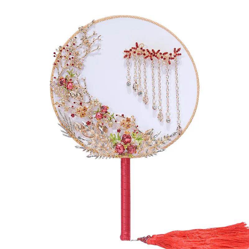 Роскошные китайские красные свадебные веерообразные букеты jaevini золотые