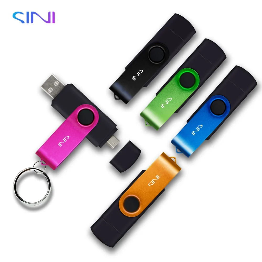 SINI OTG USB флеш-накопитель 4 ГБ 8 16 32 64 128 usb металлический 2 0 карта памяти флешка для