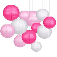zilue 12pcsset round chinese paper lanterns mix color assorted sizes lampion for wedding birthday party home hanging decoration