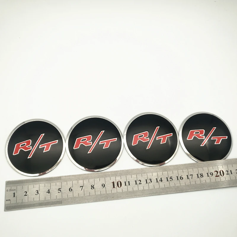 4 шт. 56 5 мм Логотип R/T RT алюминиевая Автомобильная эмблема наклейка в Центр колеса